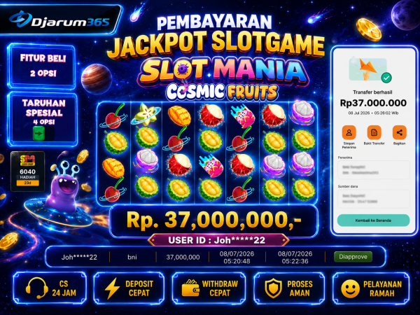 PEMBAYARAN KEMENANGAN RP. 37,000,000 TANGGAL 08 JULI 2026