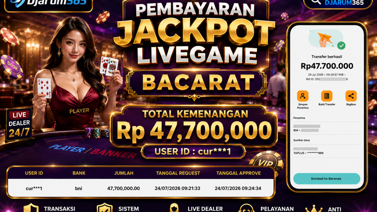 PEMBAYARAN KEMENANGAN RP. 47,700,000 TANGGAL 24 JULI 2026