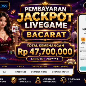 PEMBAYARAN KEMENANGAN RP. 47,700,000 TANGGAL 24 JULI 2026