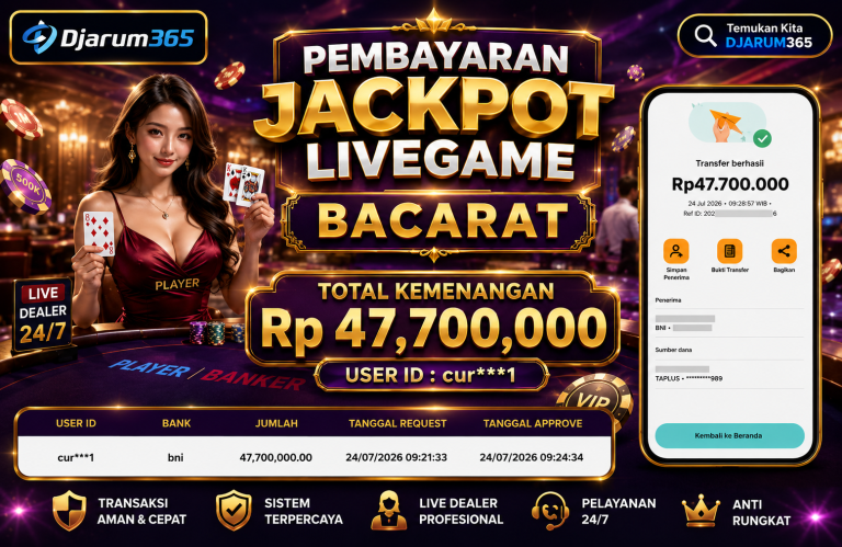 PEMBAYARAN KEMENANGAN RP. 47,700,000 TANGGAL 24 JULI 2026