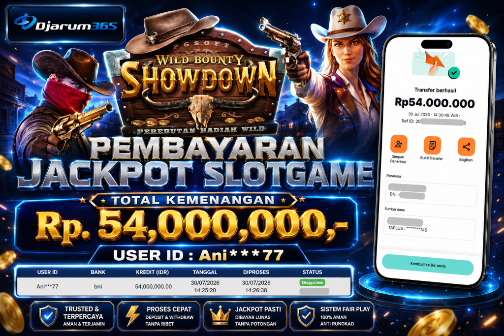 PEMBAYARAN KEMENANGAN RP. 54,00,000 TANGGAL 30 JULI 2026