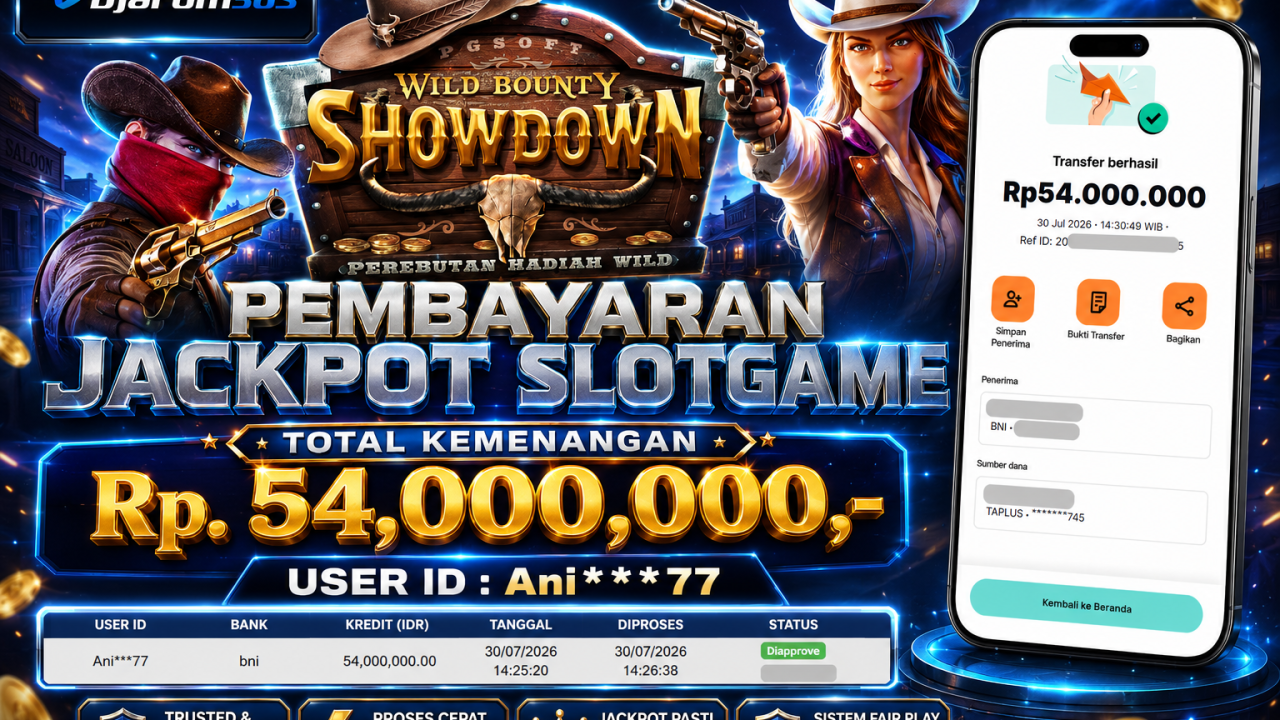 PEMBAYARAN KEMENANGAN RP. 54,00,000 TANGGAL 30 JULI 2026