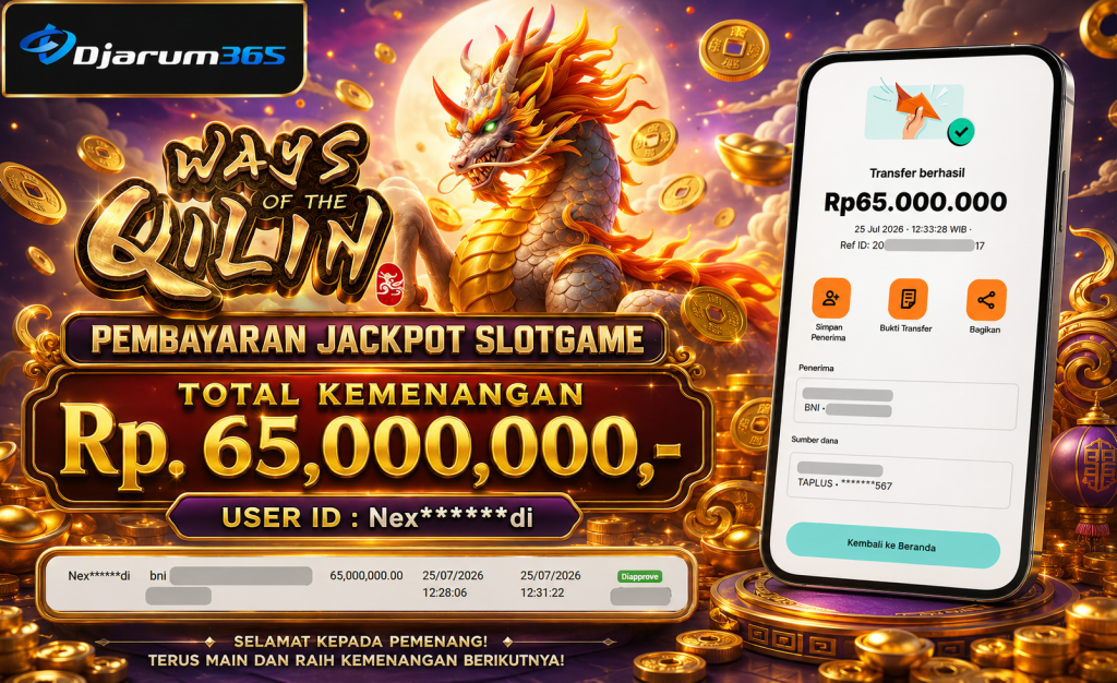 PEMBAYARAN KEMENANGAN RP. 65,000,000 TANGGAL 25 JULI 2026