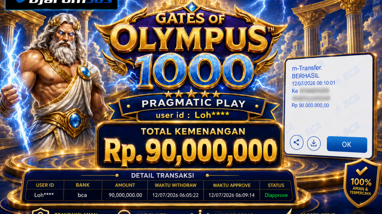 PEMBAYARAN KEMENANGAN RP. 90,000,000 TANGGAL 12 JULI 2026