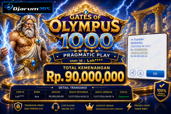 PEMBAYARAN KEMENANGAN RP. 90,000,000 TANGGAL 12 JULI 2026