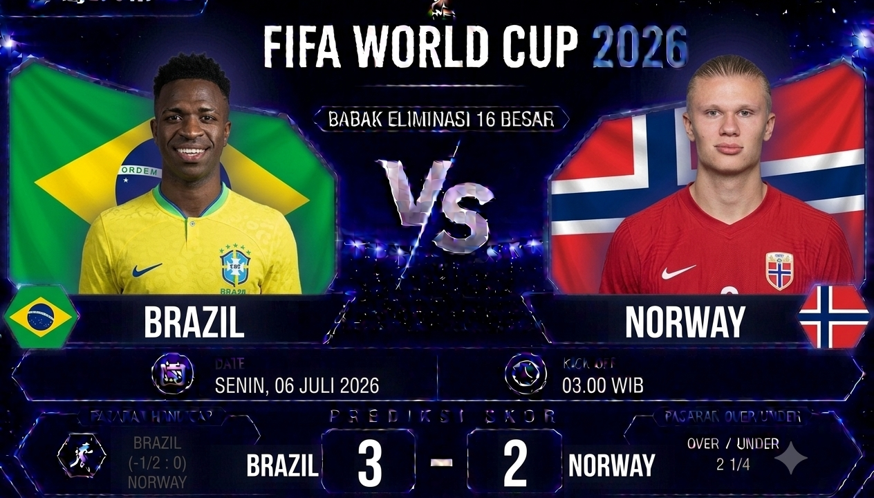 Prediksi Brazil vs Norway – Babak 16 Besar Piala Dunia 2026 (2)