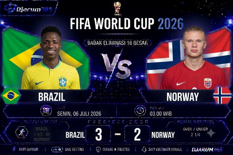 Prediksi Brazil vs Norway – Babak 16 Besar Piala Dunia 2026 (2)