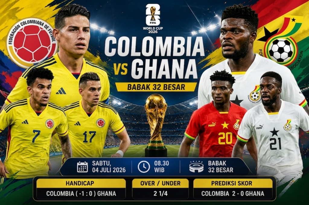 Prediksi Colombia vs Ghana Piala Dunia 2026: Los Cafeteros Berpeluang Melaju ke Babak 16 Besar