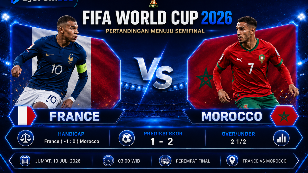 Prediksi France vs Morocco Perempat Final Piala Dunia 2026