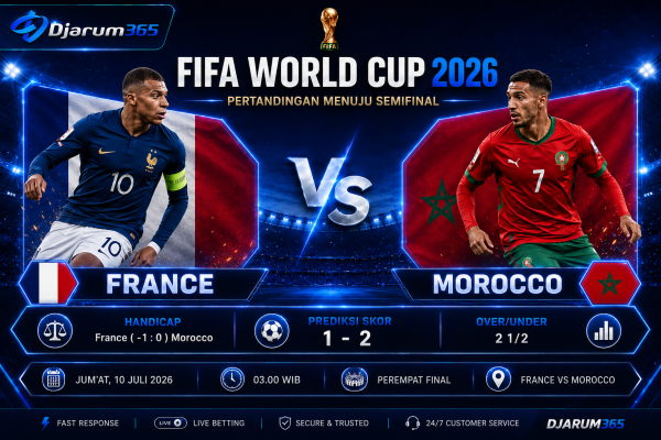 Prediksi France vs Morocco Perempat Final Piala Dunia 2026