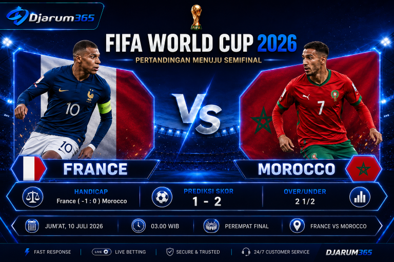 Prediksi France vs Morocco Perempat Final Piala Dunia 2026