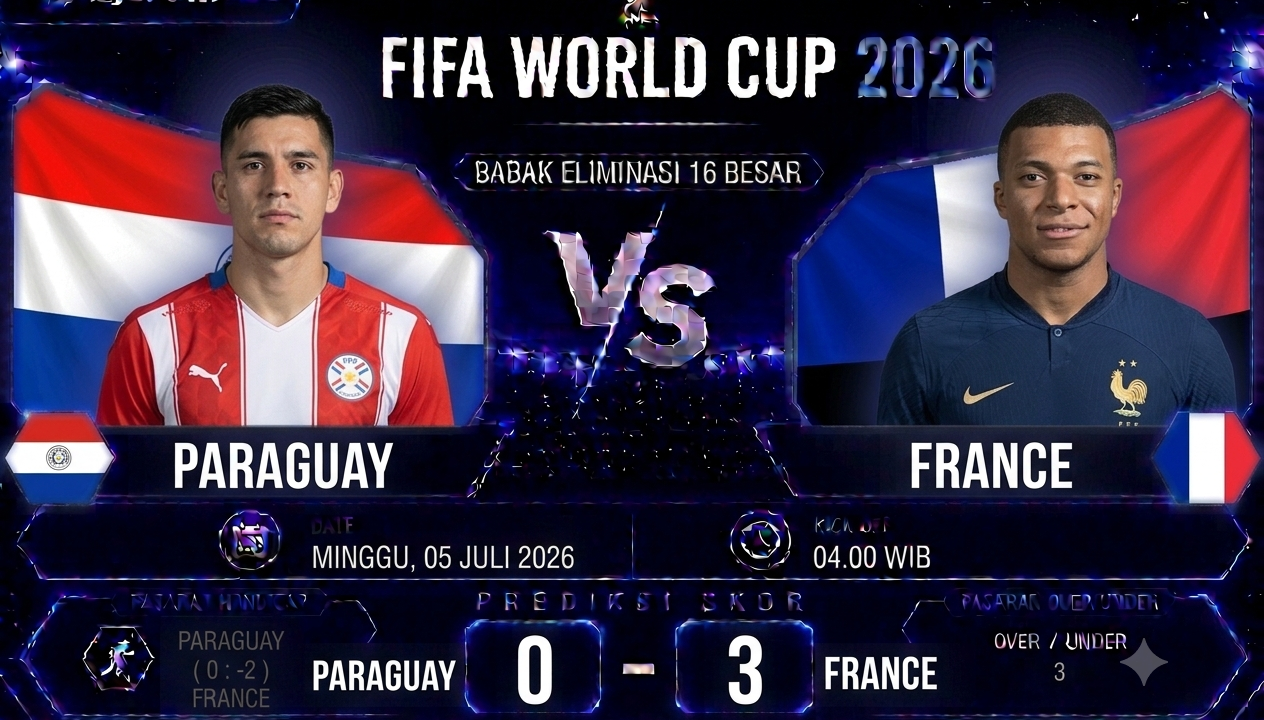 Prediksi Paraguay vs France Piala Dunia 2026 Les Bleus Diunggulkan Melaju ke Perempat Final