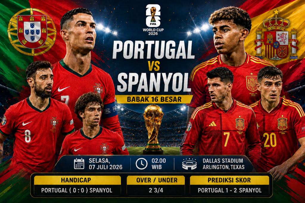 Prediksi Portugal vs Spanyol Piala Dunia 2026: Duel Besar Dua Raksasa Eropa