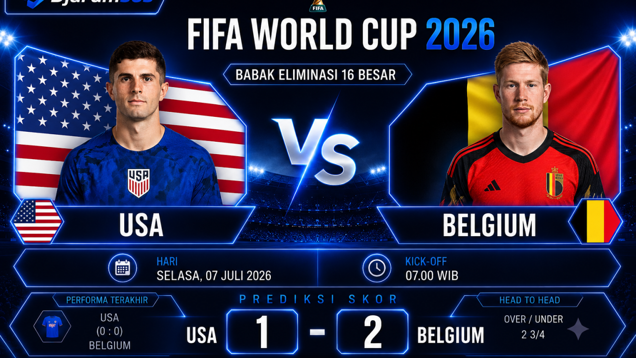 Prediksi USA vs Belgium Piala Dunia 2026
