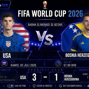 Prediksi USA vs Bosnia Herzegovina Piala Dunia 2026 Tim Tuan Rumah Difavoritkan Melaju ke Babak 16 Besar