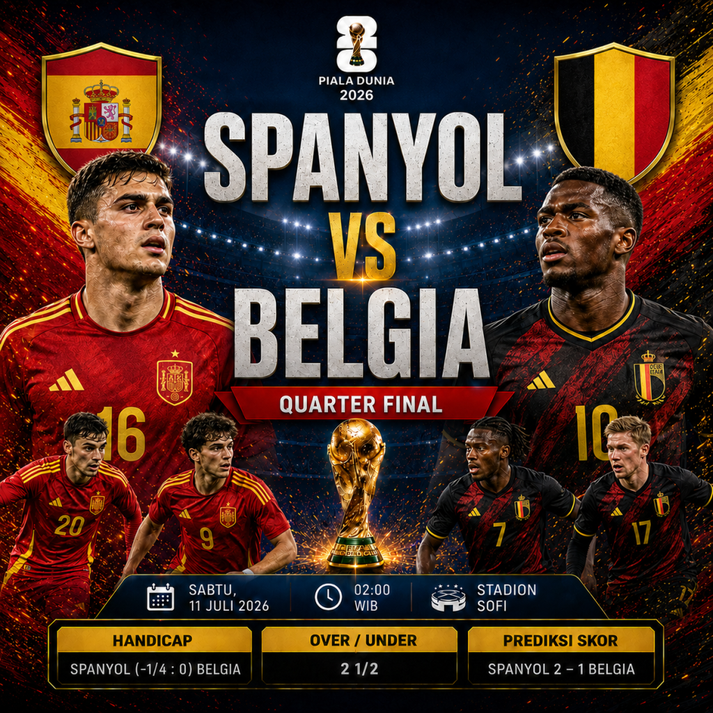 Prediksi Spanyol vs Belgia