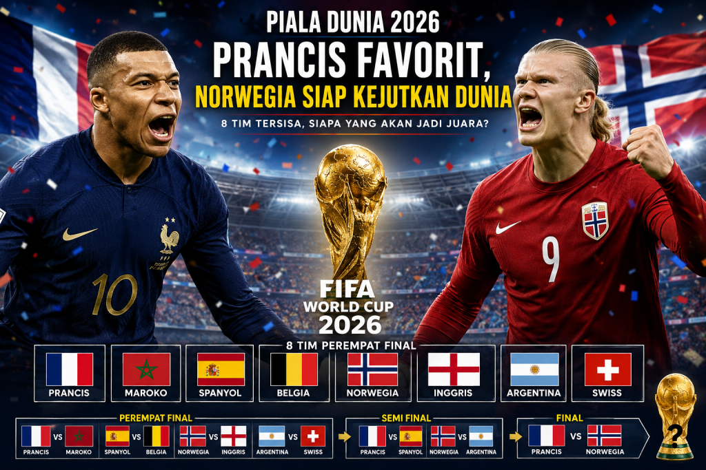 Piala Dunia 2026: Prancis Favorit, Norwegia Siap Kejutkan Dunia