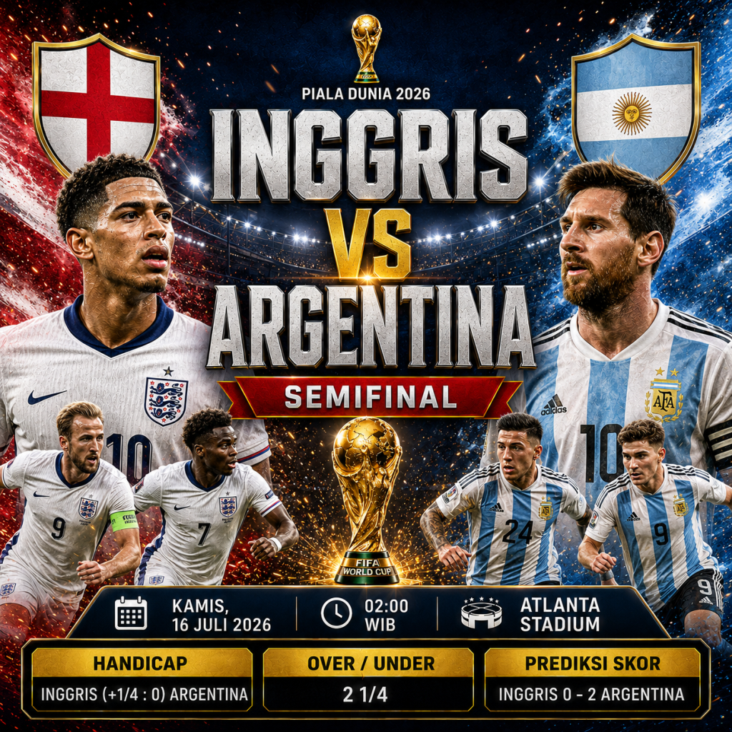 Prediksi Inggris vs Argentina