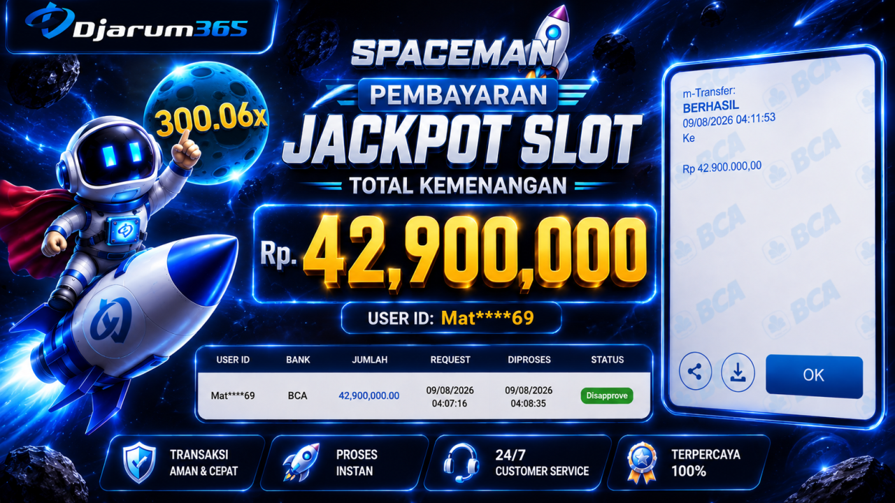 PEMBAYARAN KEMENANGAN RP. 42,900,000 TANGGAL 09 AGUSTUS 2026