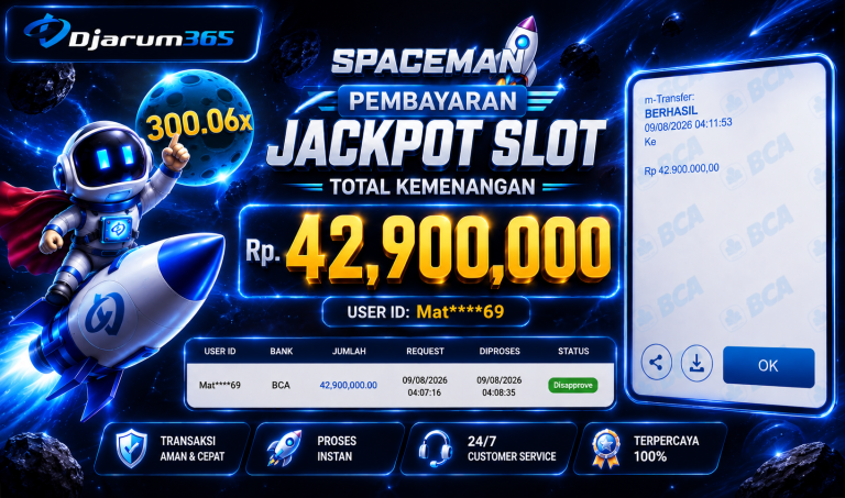 PEMBAYARAN KEMENANGAN RP. 42,900,000 TANGGAL 09 AGUSTUS 2026
