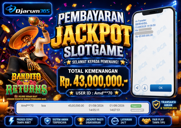 PEMBAYARAN KEMENANGAN RP. 43,000,000 TANGGAL 01 AGUSTUS 2026