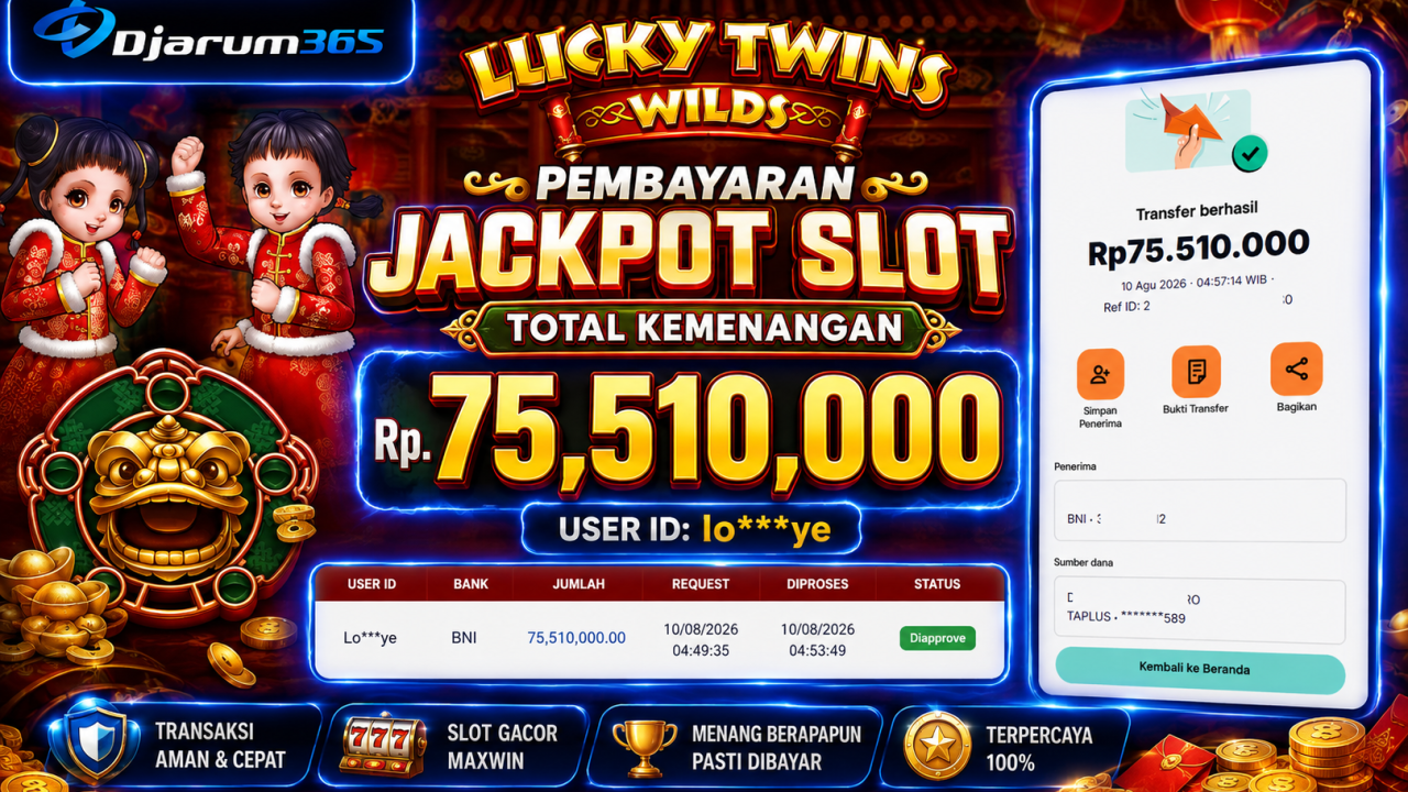 PEMBAYARAN KEMENANGAN RP. 75,510,000 TANGGAL 10 AGUSTUS 2026