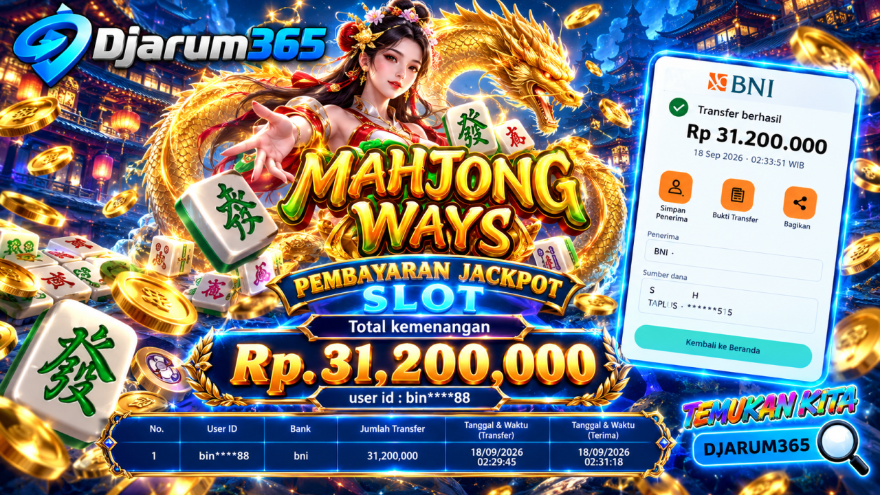 PEMBAYARAN KEMENANGAN RP. 31,200,000 TANGGAL 18 SEPTEMBER 2026