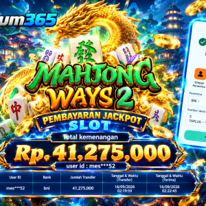 PEMBAYARAN KEMENANGAN RP. 41,275,000 TANGGAL 16 SEPTEMBER 2026