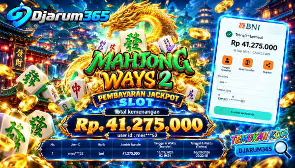 PEMBAYARAN KEMENANGAN RP. 41,275,000 TANGGAL 16 SEPTEMBER 2026