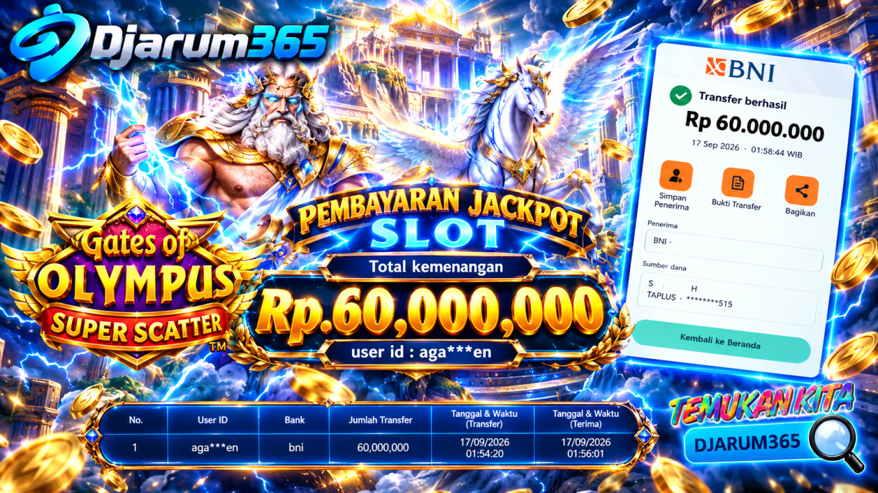 PEMBAYARAN KEMENANGAN RP. 60,000,000 TANGGAL 17 SEPTEMBER 2026