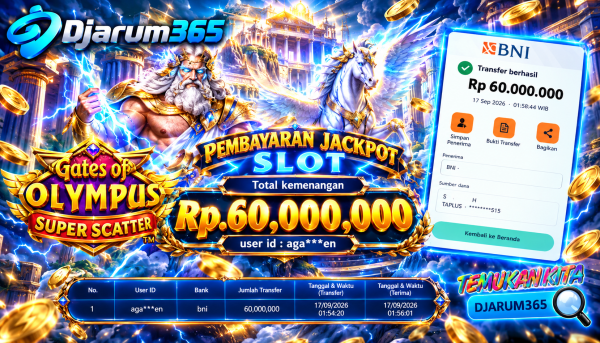 PEMBAYARAN KEMENANGAN RP. 60,000,000 TANGGAL 17 SEPTEMBER 2026