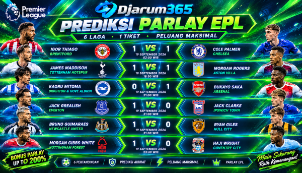 Parlay EPL 19 September 2026 Jadwal, Odds, dan Prediksi Skor Lengkap