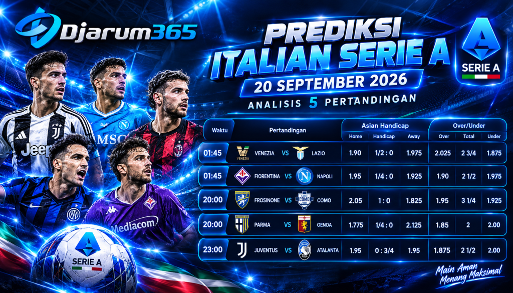 Prediksi Italian Serie A 20 September 2026: Analisis 5 Pertandingan
