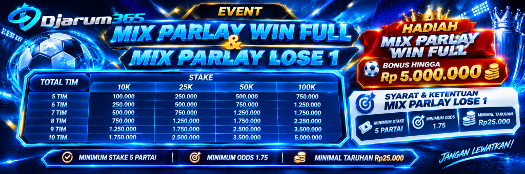Mix Parlay Win Full dan Parlay Lose 1