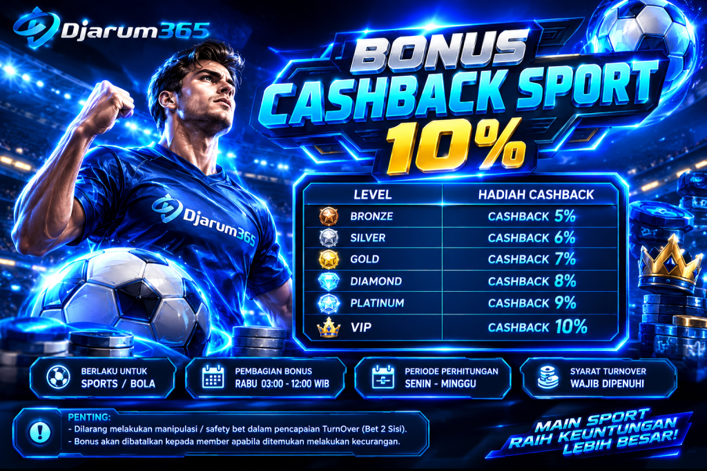 Bonus Cashback Sport 10% Djarum365
