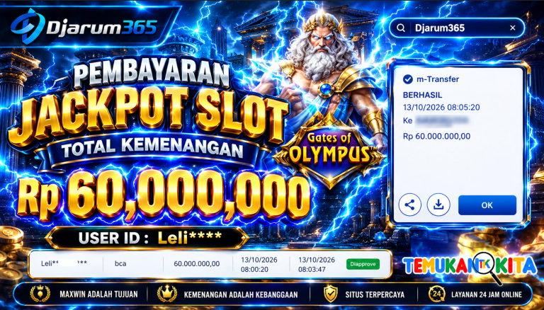 PEMBAYARAN KEMENANGAN RP. 60,000,000 TANGGAL 13 OKTOBER 2026